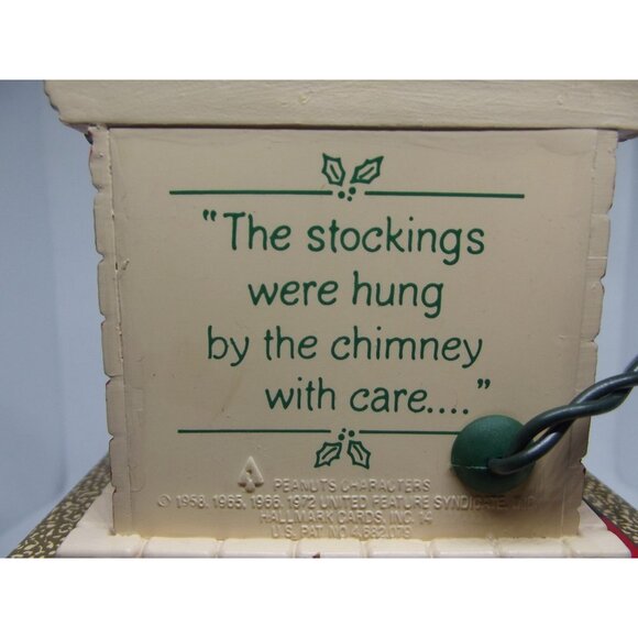 Hallmark Ornament 1991 Snoopy Fireplace Magic Flickering Light untested - Picture 10 of 14